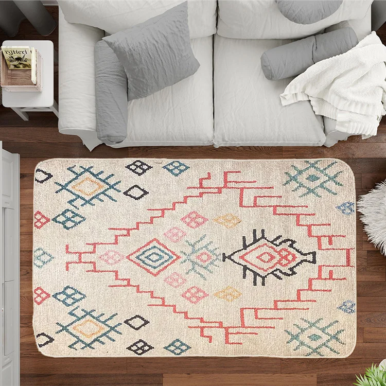 Tappeto soggiorno con greche rettangolare 160x230cm beige Raparo