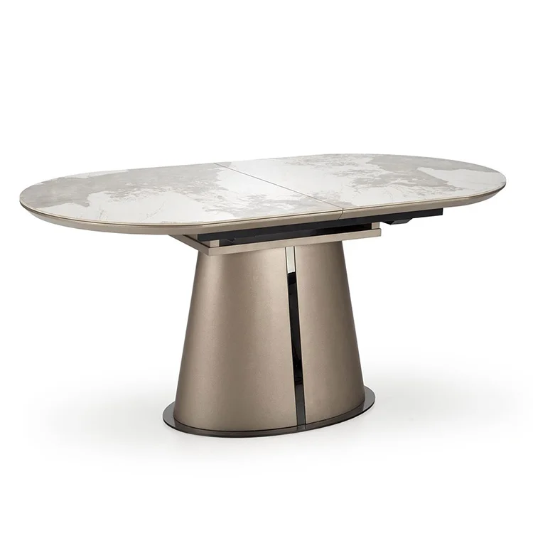 Tavolo allungabile da pranzo 160/200cm marmo bianco beige Iolanda
