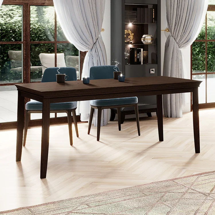Tavolo 160/240cm allungabile da pranzo rovere scuro Umag