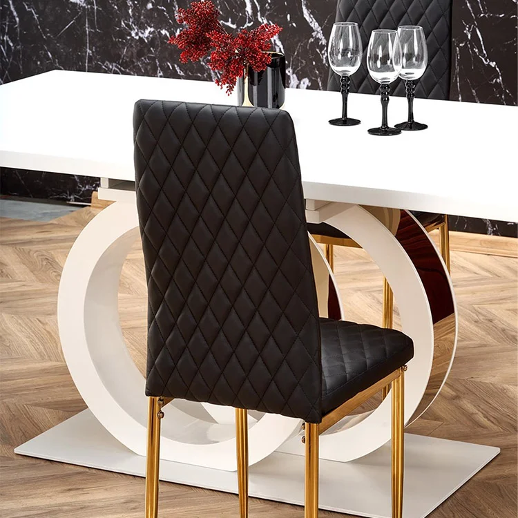 Tavolo allungabile moderno 160/200cm bianco oro Malvasia