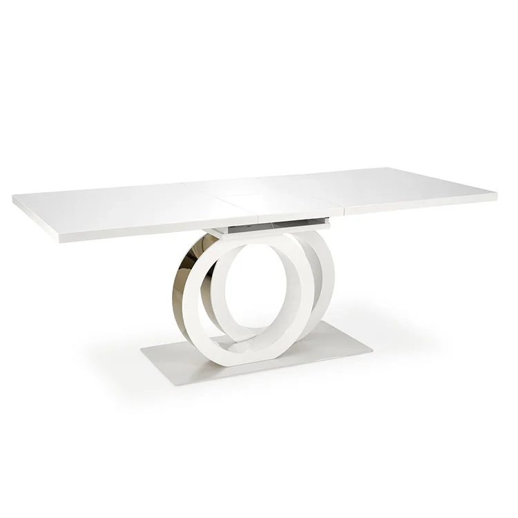 Tavolo allungabile moderno 160/200cm bianco oro Malvasia