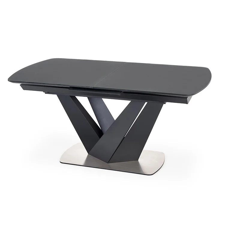 Tavolo allungabile moderno 160/200cm grigio scuro nero Blasco