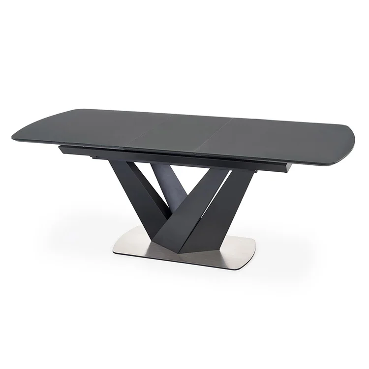 Tavolo allungabile moderno 160/200cm grigio scuro nero Blasco