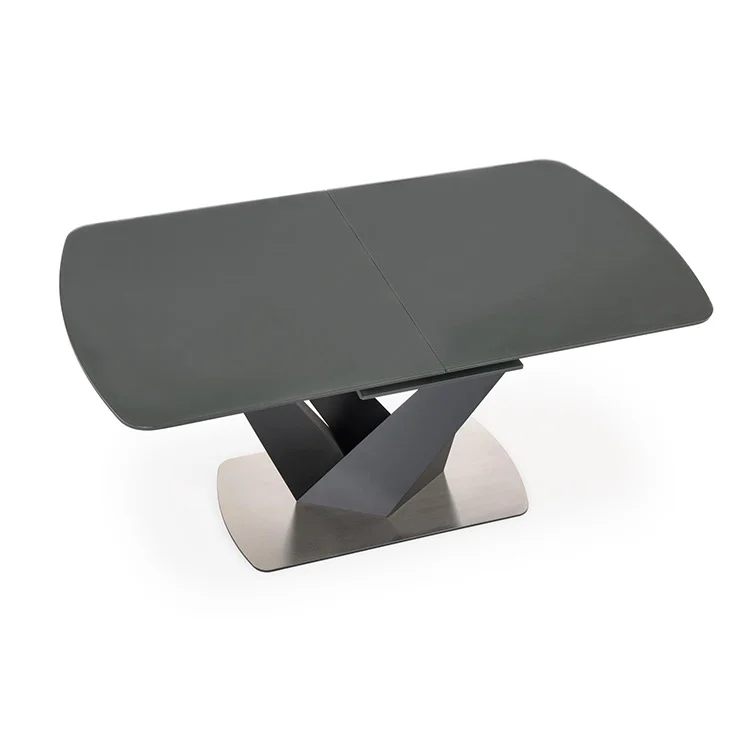 Tavolo allungabile moderno 160/200cm grigio scuro nero Blasco