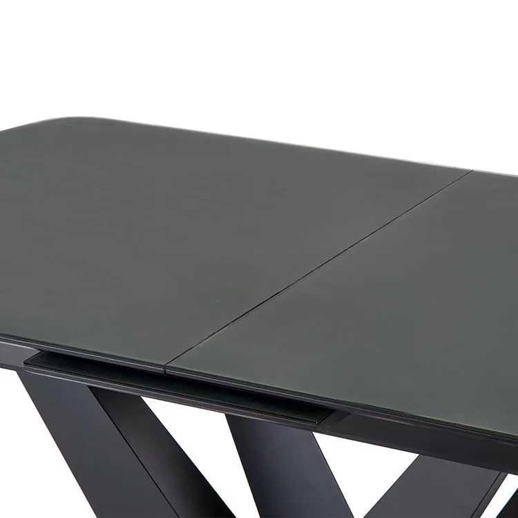 Tavolo allungabile moderno 160/200cm grigio scuro nero Blasco