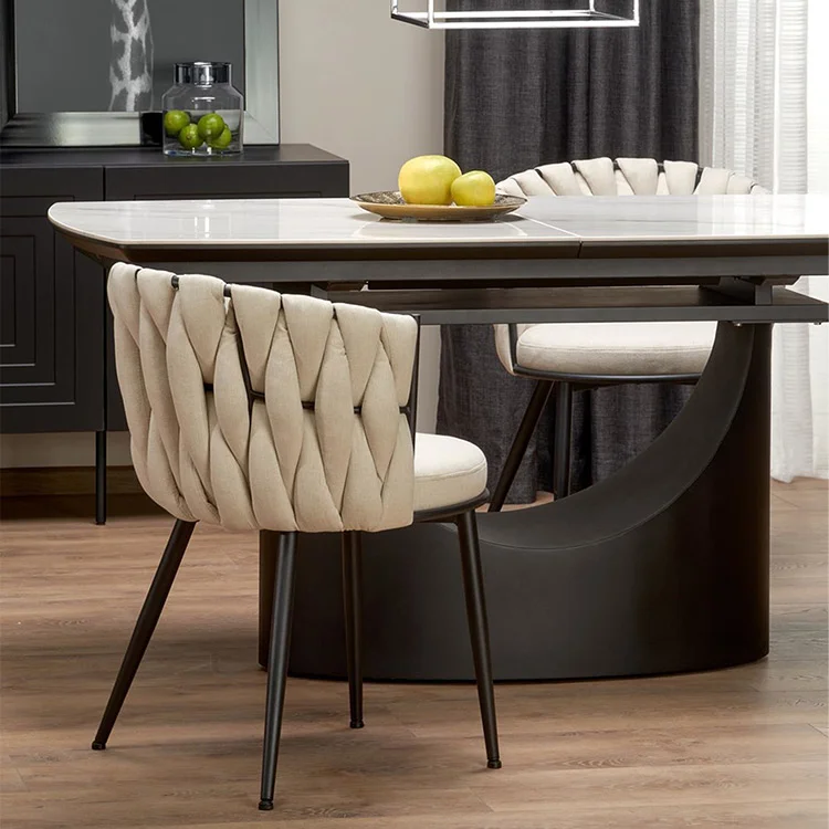 Tavolo allungabile moderno 160/220cm marmo bianco nero Isaia