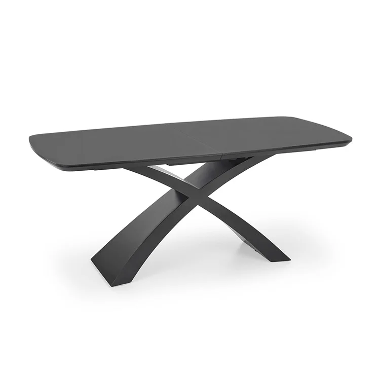 Tavolo allungabile moderno 180/220cm grigio scuro nero Borgia