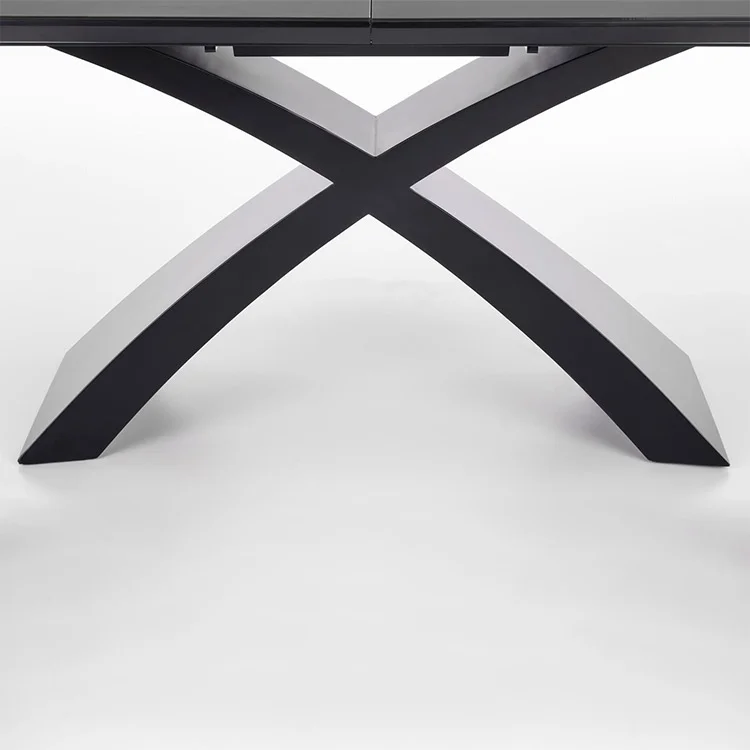 Tavolo allungabile moderno 180/220cm grigio scuro nero Borgia