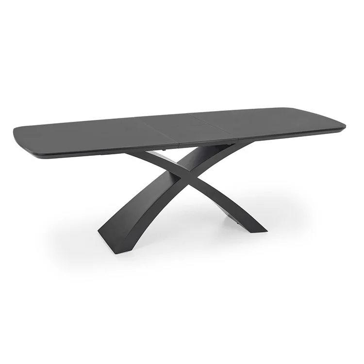 Tavolo allungabile moderno 180/220cm grigio scuro nero Borgia