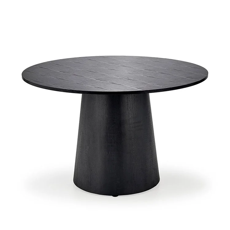 Tavolo da pranzo rotondo 120x77cm nero Igino