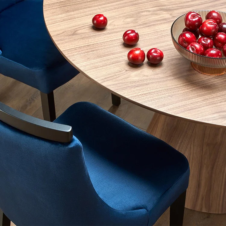 Tavolo da pranzo rotondo 136x78cm noce scuro Thor