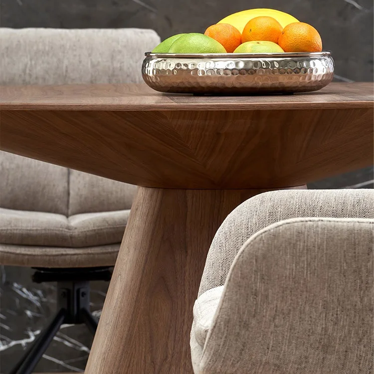 Tavolo da pranzo rotondo 136x78cm noce scuro Thor