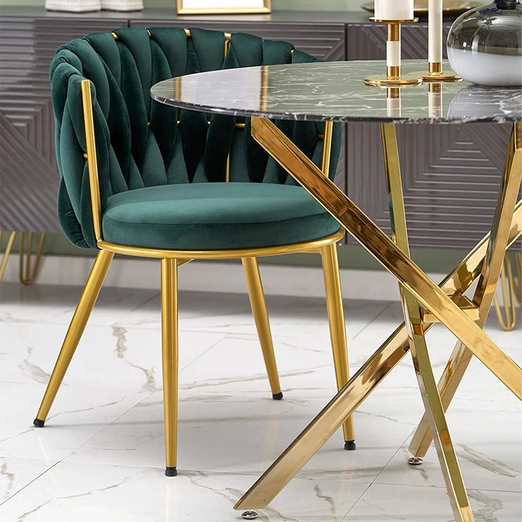 Tavolo rotondo moderno 100x73cm marmo nero oro Onorato