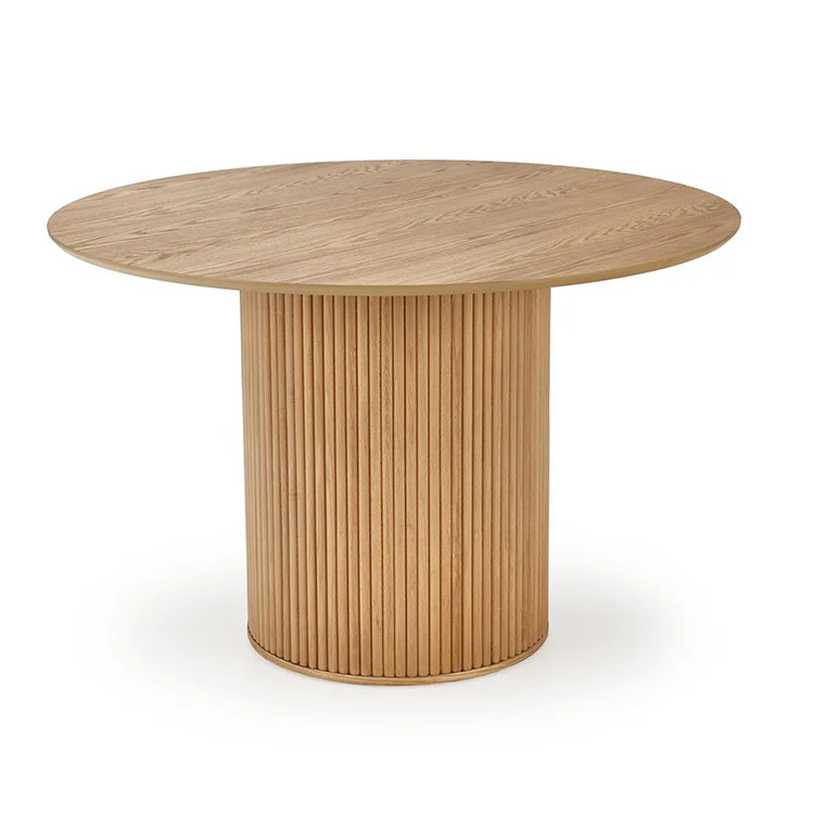 Tavolo rotondo moderno 120x78cm rovere naturale Italo