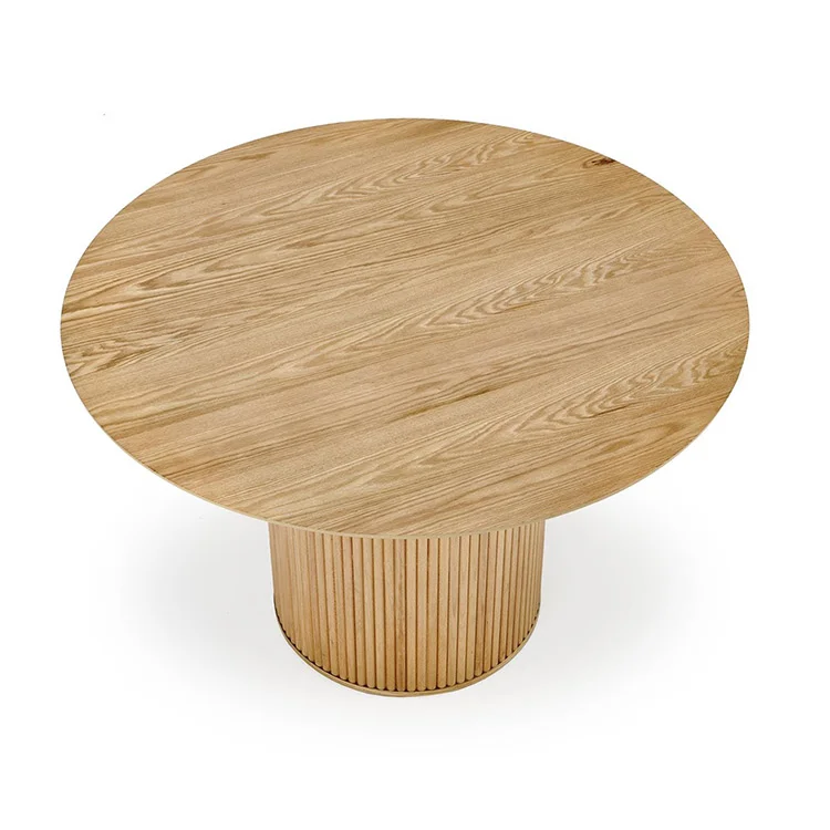 Tavolo rotondo moderno 120x78cm rovere naturale Italo