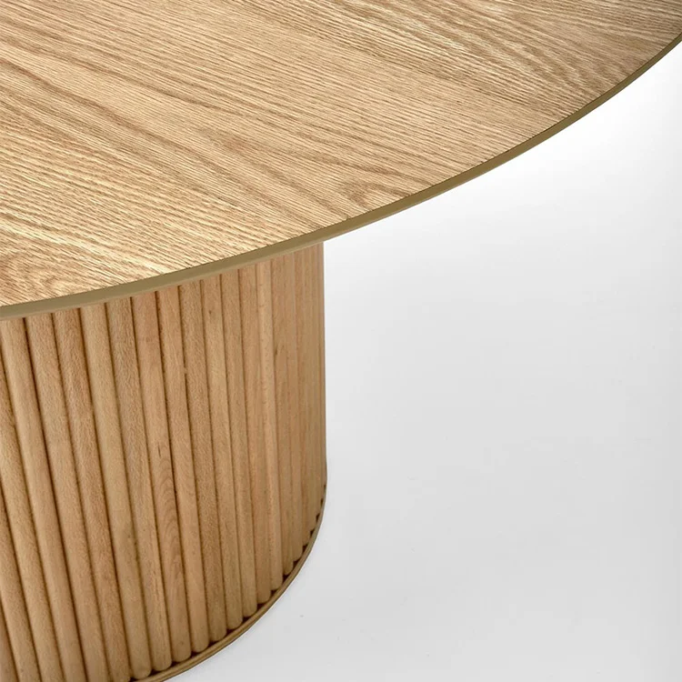 Tavolo rotondo moderno 120x78cm rovere naturale Italo