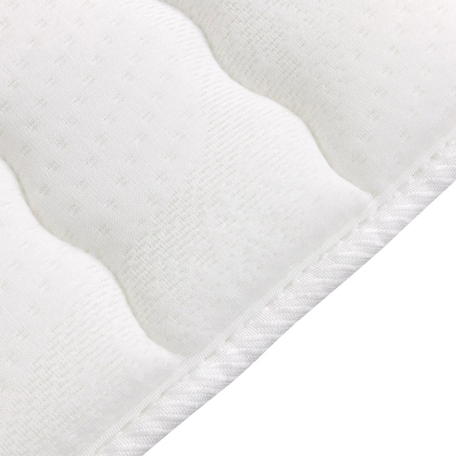 Topper matrimoniale 160x200cm trapuntato imbottito con elastici bianco Corsica