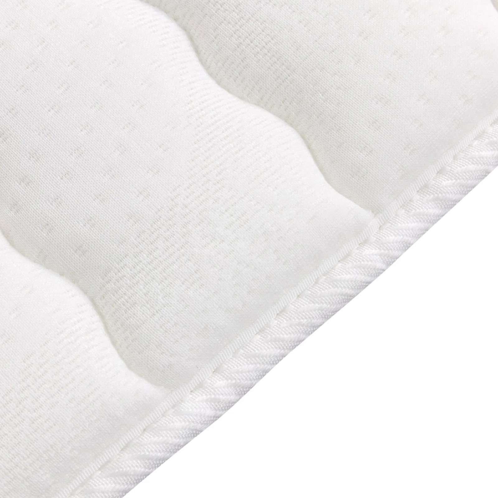 Topper matrimoniale oversize 180x200cm trapuntato imbottito con elastici bianco Corsica