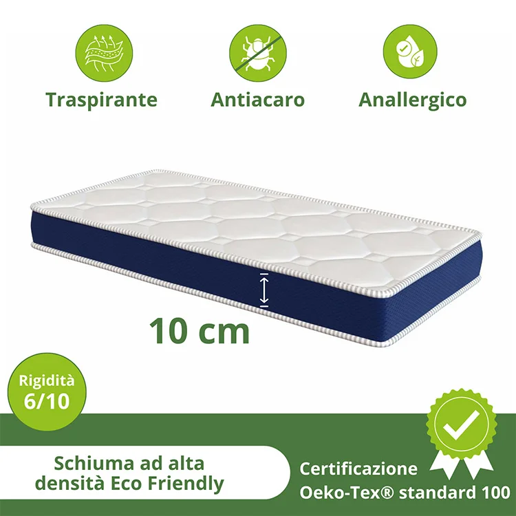 Materasso 135 X 190 Con Viscoelastico Premium, Reversibile, Alta Gamma Altezza 15 Cm 91242622 Materasso 135 X 190 Con Viscoelastico Premium, Reversibile, Alta Gamma Altezza 15 Cm 91242622