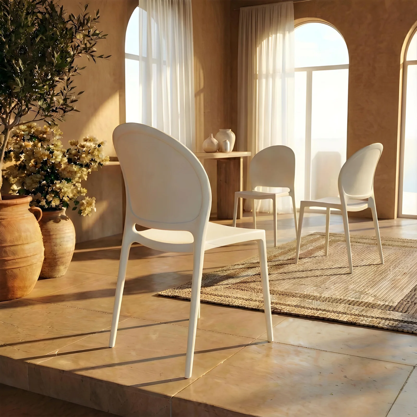 Set 4 sedie in polipropilene bianche Kler | Klast Home Set 4 sedie in polipropilene bianche Kler | Klast Home