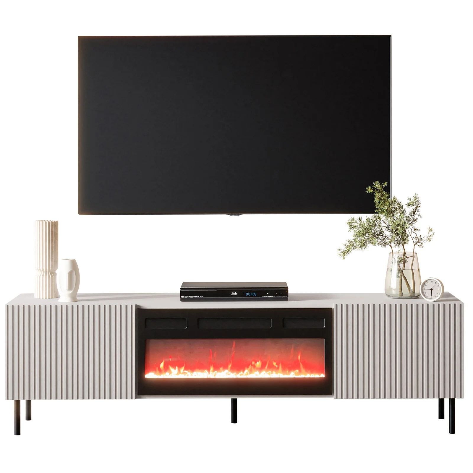 Supporto TV angolare 43 con 18 caminetti elettrici per TV fino Supporto TV angolare 43 con 18 caminetti elettrici per TV fino