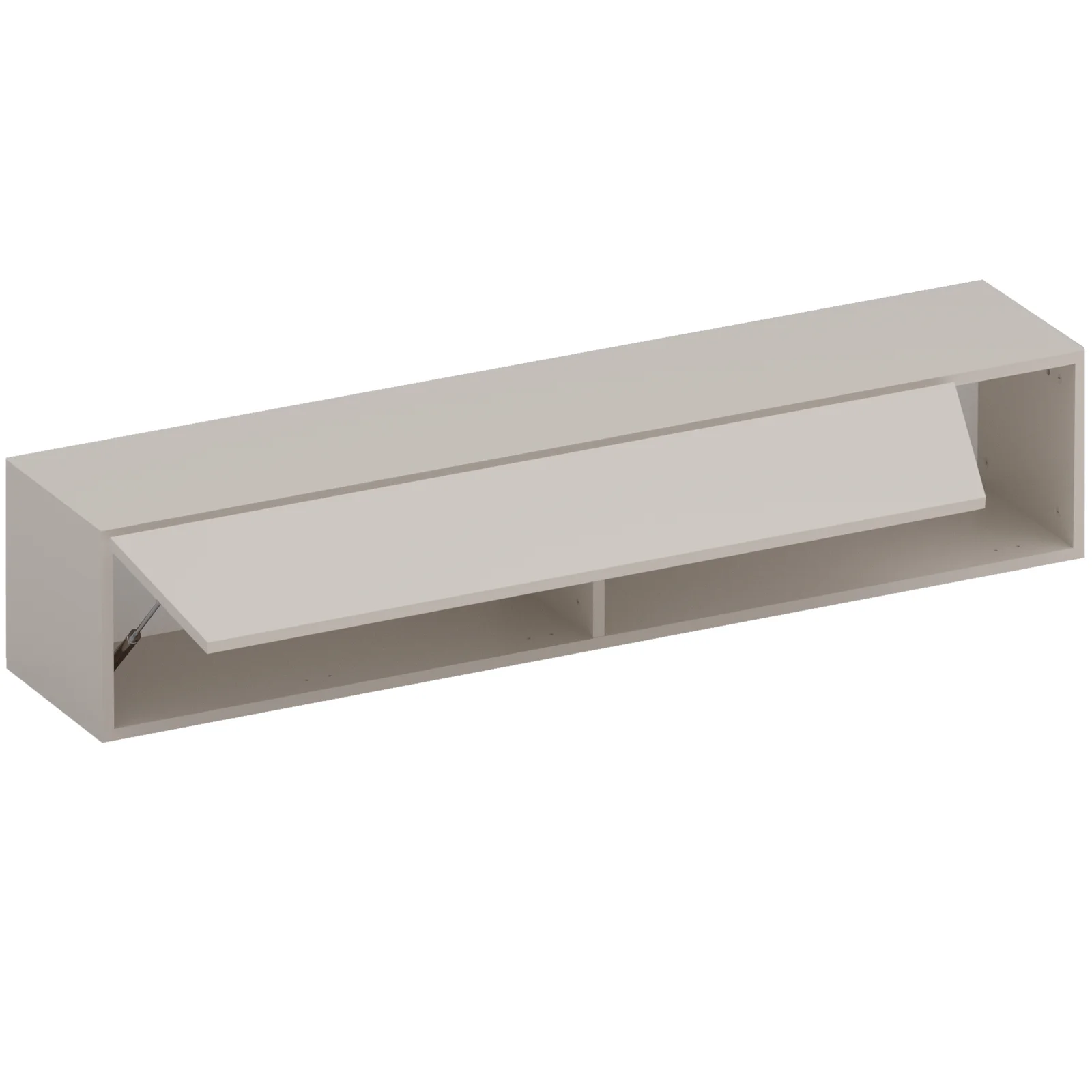 Pensile orizzontale 138x29h cm 1 anta tagliata soggiorno beige Sunset