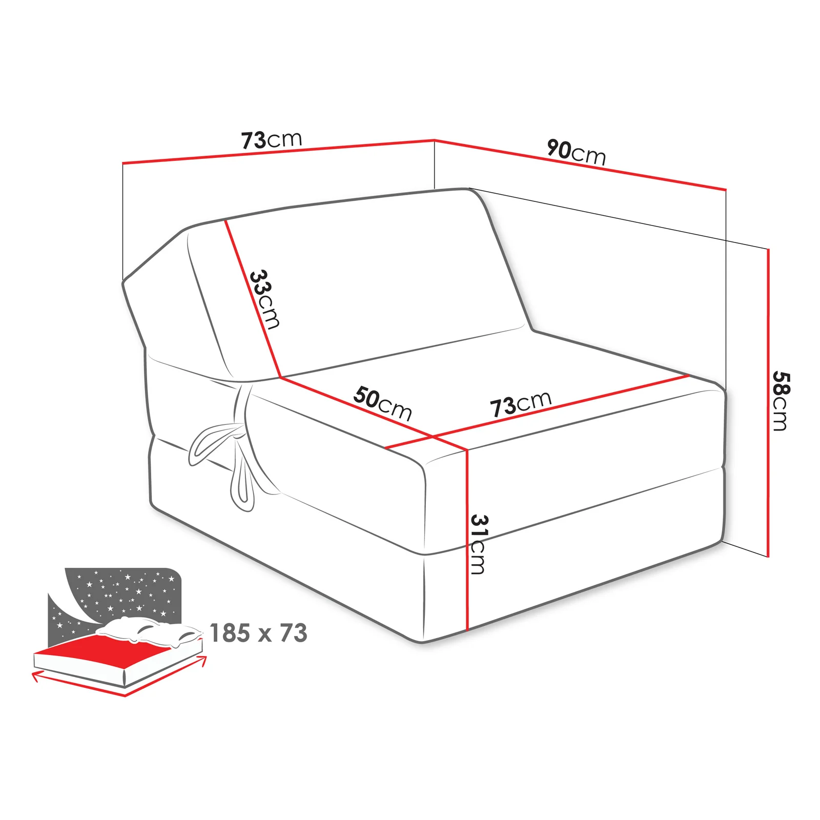 Poltrona Letto MCW-L90, Sofà Letto Pieghevole Reclinabile 200x100cm Stoffa Tessuto Velluto A Coste Avorio Beige Poltrona Letto MCW-L90, Sofà Letto Pieghevole Reclinabile 200x100cm Stoffa Tessuto Velluto A Coste Avorio Beige