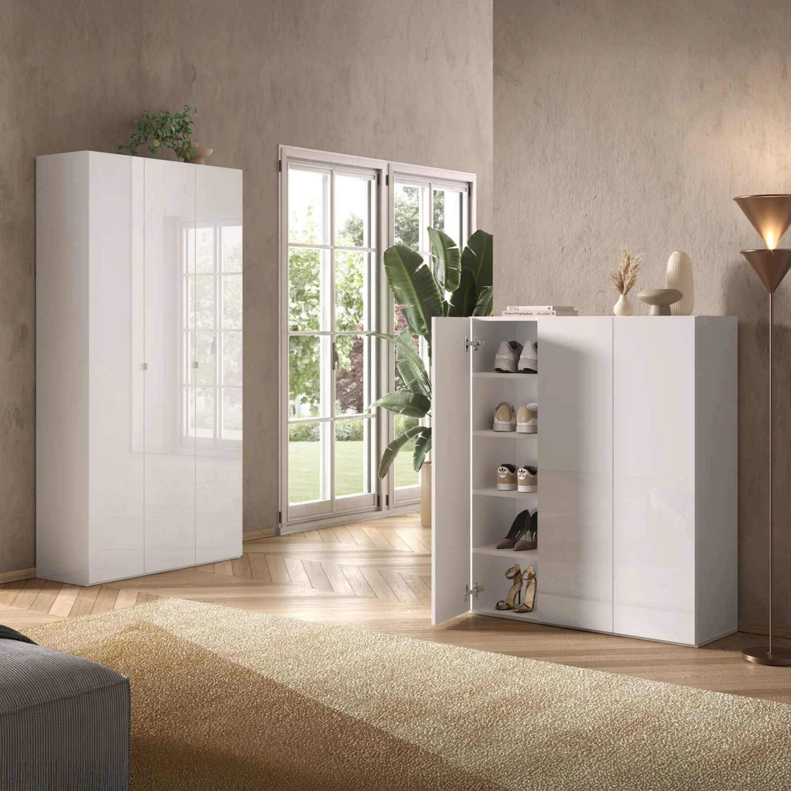 Scarpiera Doppia Salvaspazio 5 Ante Doppia Profondità L 50 X H 182 X P 25 Cm 20 Paia Bianco 82675179 Scarpiera Doppia Salvaspazio 5 Ante Doppia Profondità L 50 X H 182 X P 25 Cm 20 Paia Bianco 82675179