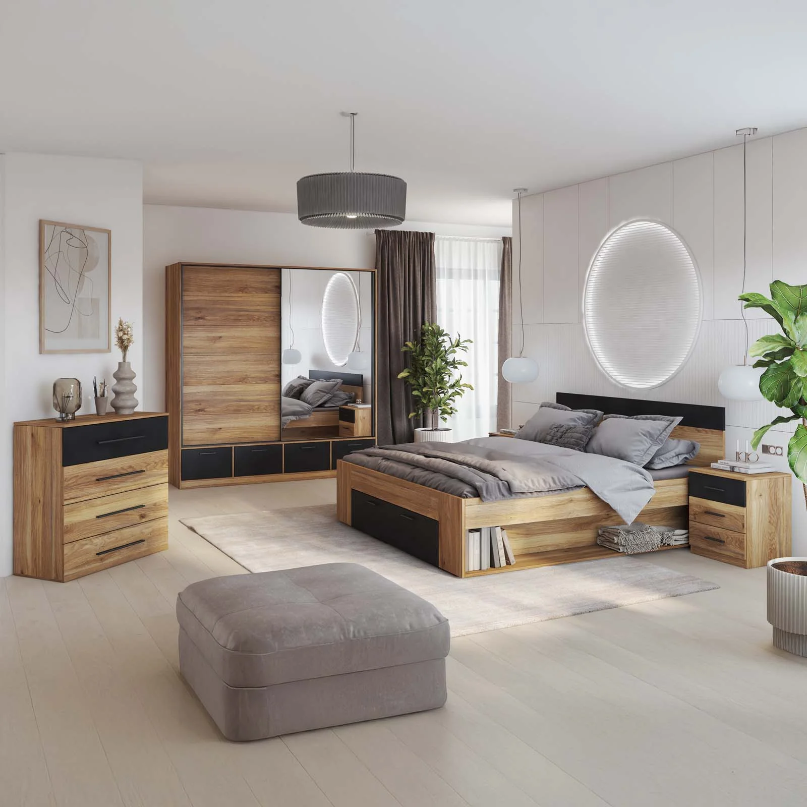 Comò 3 cassetti effetto rovere, larghezza 80 cm Lluvia | Maisons du Monde Comò 3 cassetti effetto rovere, larghezza 80 cm Lluvia | Maisons du Monde