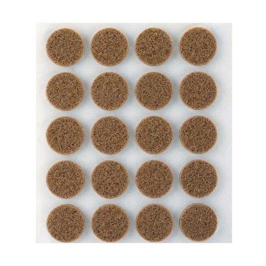 Dischi di feltro adesivi 20 pezzi Ø1,7cm marrone Brigitte