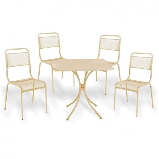 Set tavolo + 4 sedie esterno giardino Morena