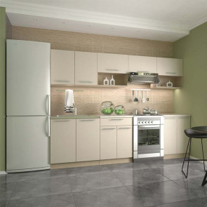 Cucina moderna componibile rovere beige Natural lineare 260 cm