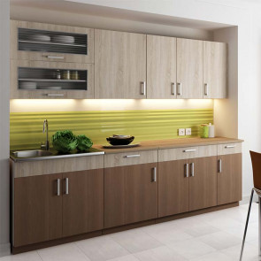 Cucina moderna componibile lineare Clizia 260 cm rovere acacia