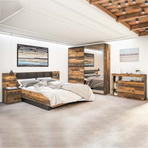 Camera da letto completa Lubiana legno vecchio antico