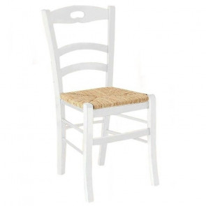 Sedia moderna in legno laccato bianco opaco Avalon Gihome® ULTIMI 2 PEZZI