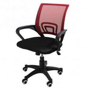 Sedia da ufficio Rossella rosso nero reclinabile basculante