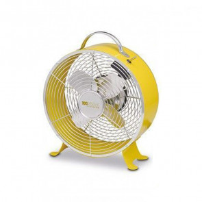 Ventilatore da terra Giorgio in metallo giallo 20W 20 cm 4 pale