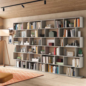 Libreria moderna parete soggiorno Shelf cemento