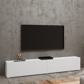 Mobile porta tv moderno 180x35cm bianco Fusion
