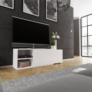 Mobile porta tv allungabile moderno 137/180x40cm bianco Pepita