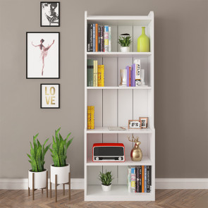 Libreria moderna design 60x180cm bianco opaco Crispian