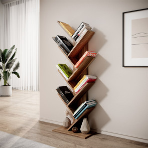 Libreria moderna design 50x128cm rovere scuro Darin