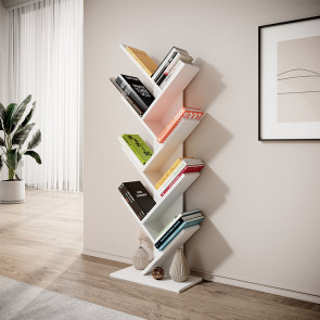 Libreria moderna design 50x128cm bianco opaco Darin