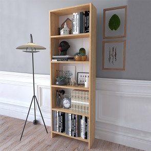 Libreria ufficio design moderno 56x169cm rovere bianco Bitti