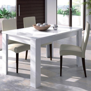 Tavolo da pranzo allungabile 140/190cm bianco lucido Afrodite