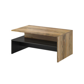 Tavolino da salotto design 100x45cm noce antico nero frassinato Emotion Gihome®