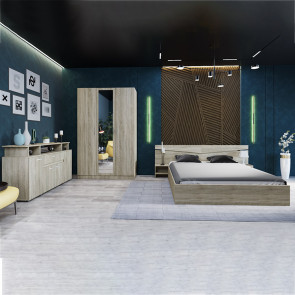 Camera da letto completa moderna rovere sonoma Camilla 3