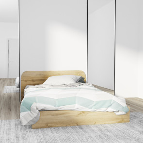 Letto 140x190cm contenitore moderno oldwook Carrisi