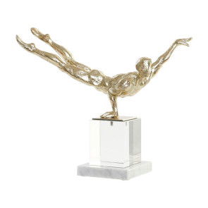 Statua da tavolo Atleta 30x27cm marmo effetto dorato Catria