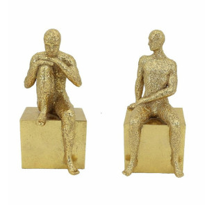 Statue da tavolo Uomini 10x22cm effetto dorato Cervino